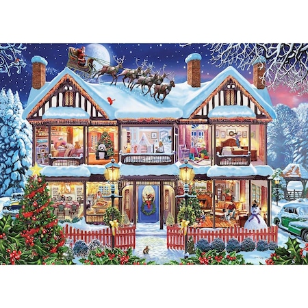 The Mountain Valley Spring Water Master Piece Holiday Home for the Holidays Puzzle, 1000 Piece 71915